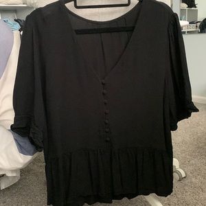 Madewell peplum short sleeve top